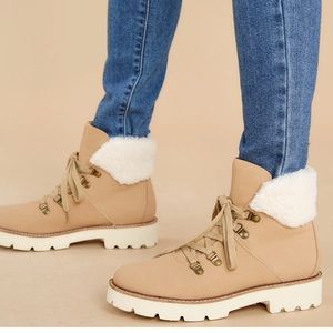 Tan Lace Up Boots
